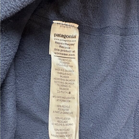 Patagonia Micro D Fleece Pullover Navy Blue Men’s Size L - Picture 12 of 15